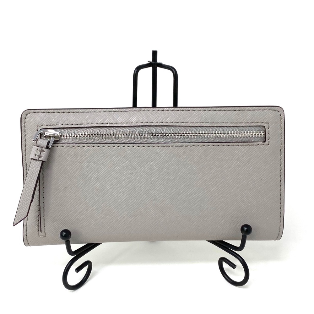 Kate♠️Spade Large Slim Bifolder Wallet Camero Grey - Picture 2 of 6